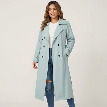 Elegante dames trenchcoat met lange pasvorm - Camille