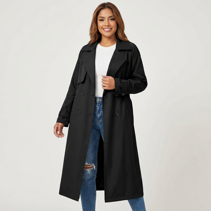 Elegante dames trenchcoat met lange pasvorm - Camille