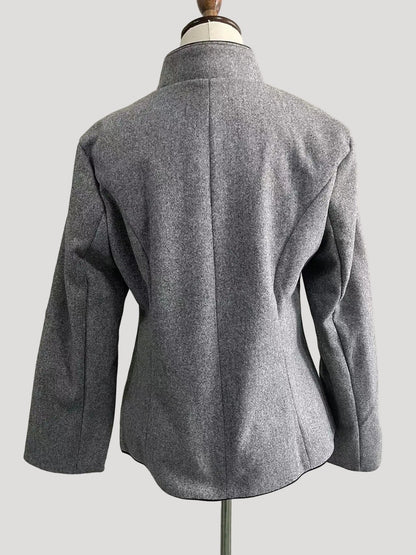 Elegante damesblazer met structuurstof en luxe knopen