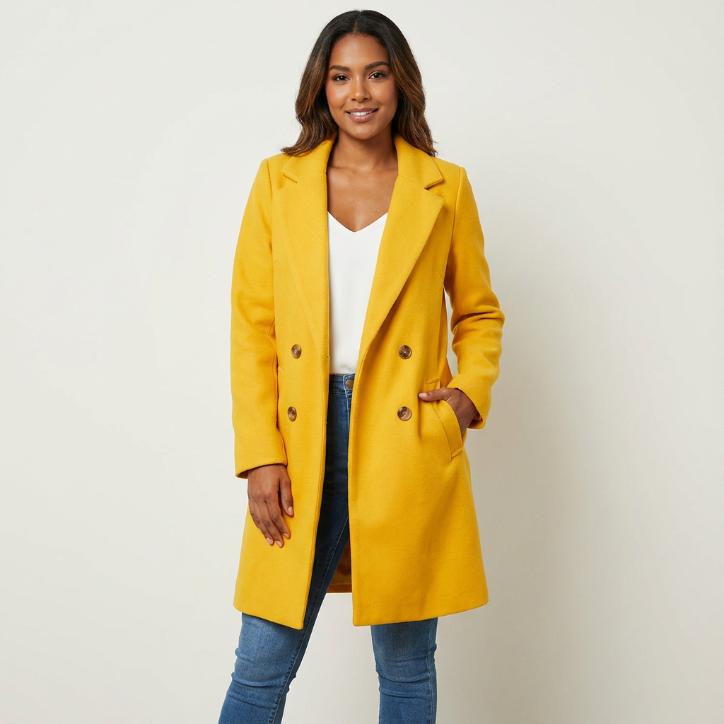Elegante damesjas met knoopsluiting en tijdloze pasvorm