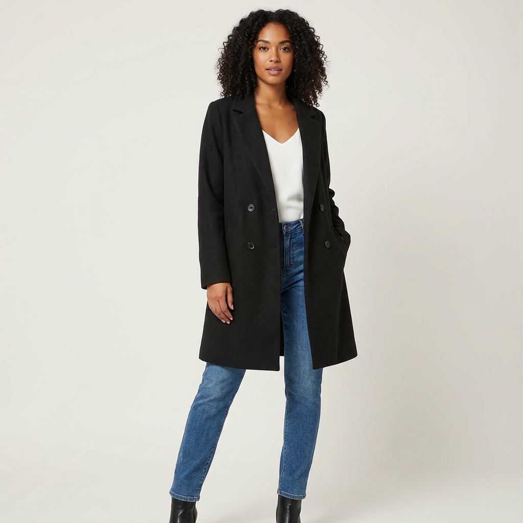 Elegante damesjas met knoopsluiting en tijdloze pasvorm