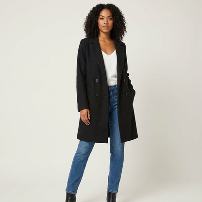 Elegante damesjas met knoopsluiting en tijdloze pasvorm