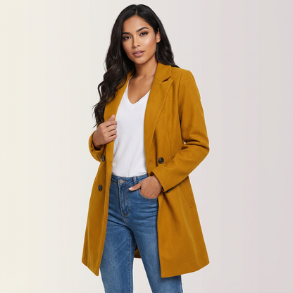 Elegante damesjas met knoopsluiting en tijdloze pasvorm