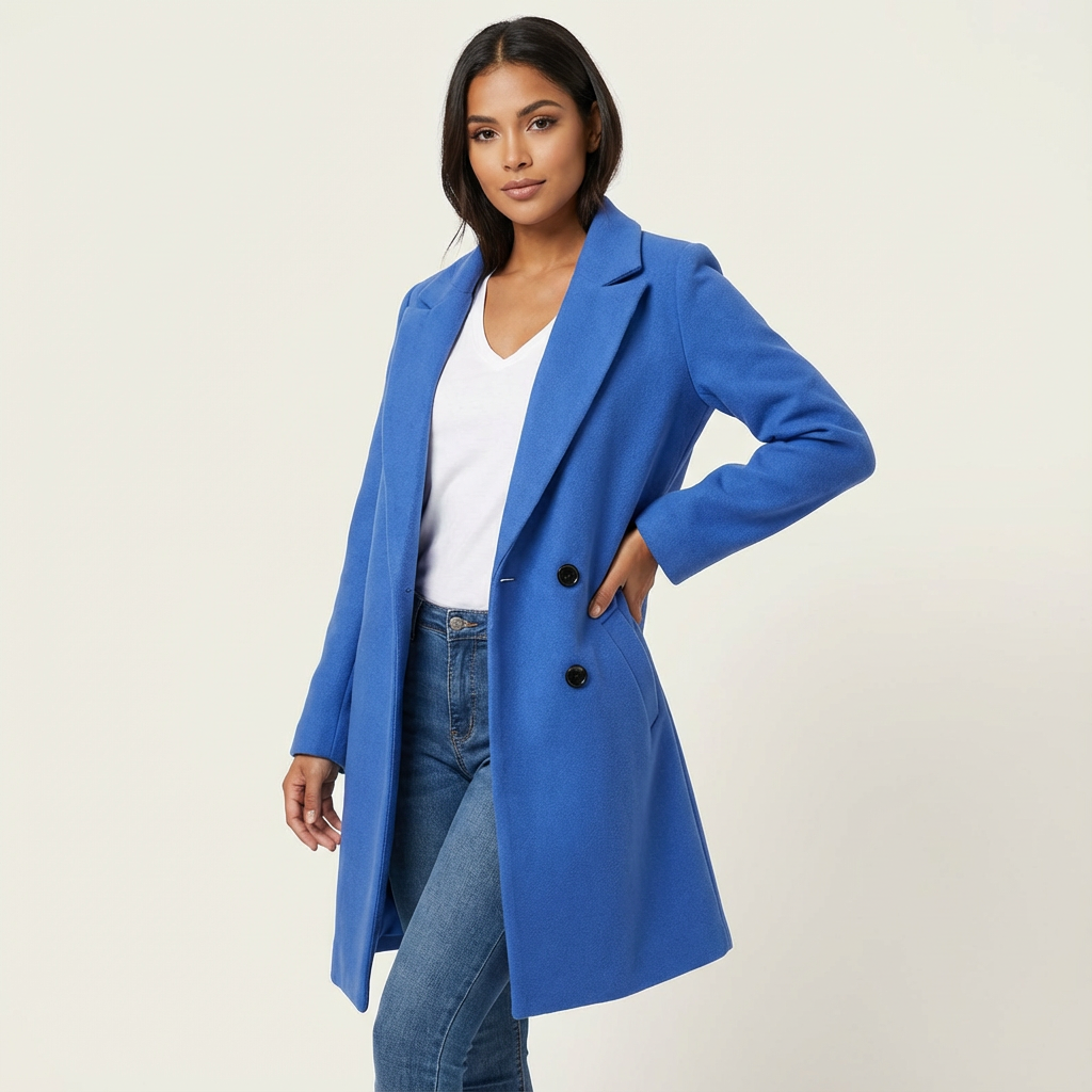 Elegante damesjas met knoopsluiting en tijdloze pasvorm