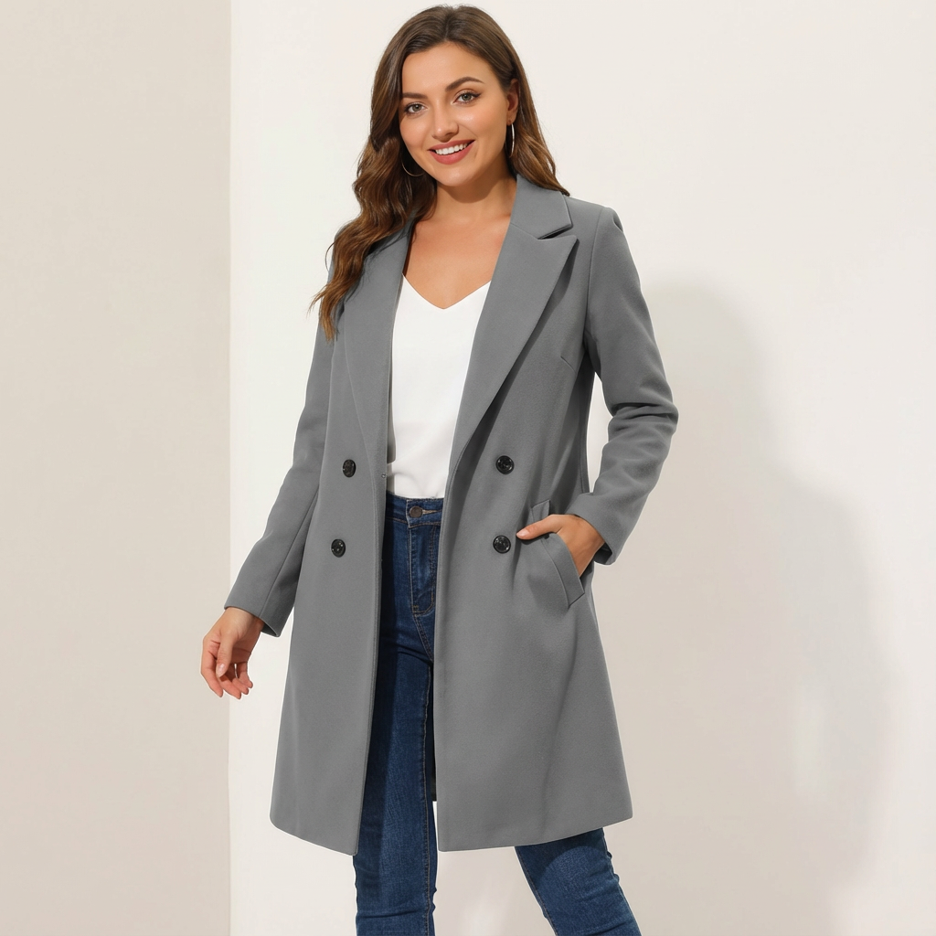 Elegante damesjas met knoopsluiting en tijdloze pasvorm