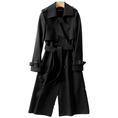 Elegante double-breasted dames trenchcoat met ceintuur