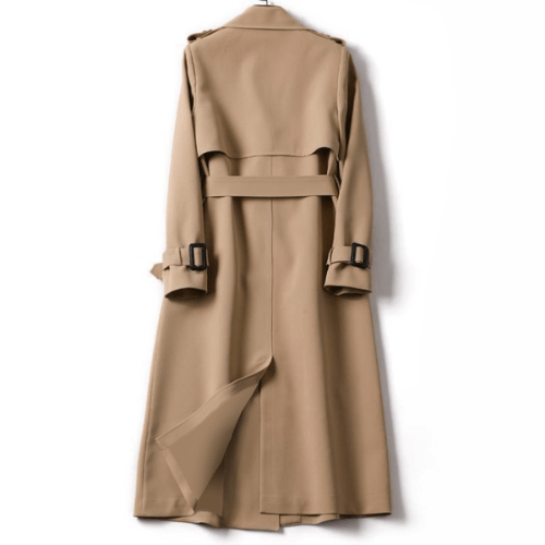 Elegante double-breasted dames trenchcoat met ceintuur