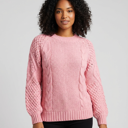 Elegante gebreide damestrui met structuur