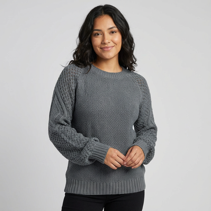 Elegante gebreide damestrui met structuur