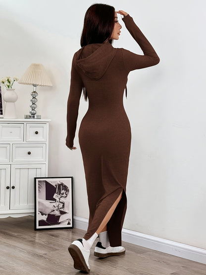 Elegante hoodie maxi jurk – Iris