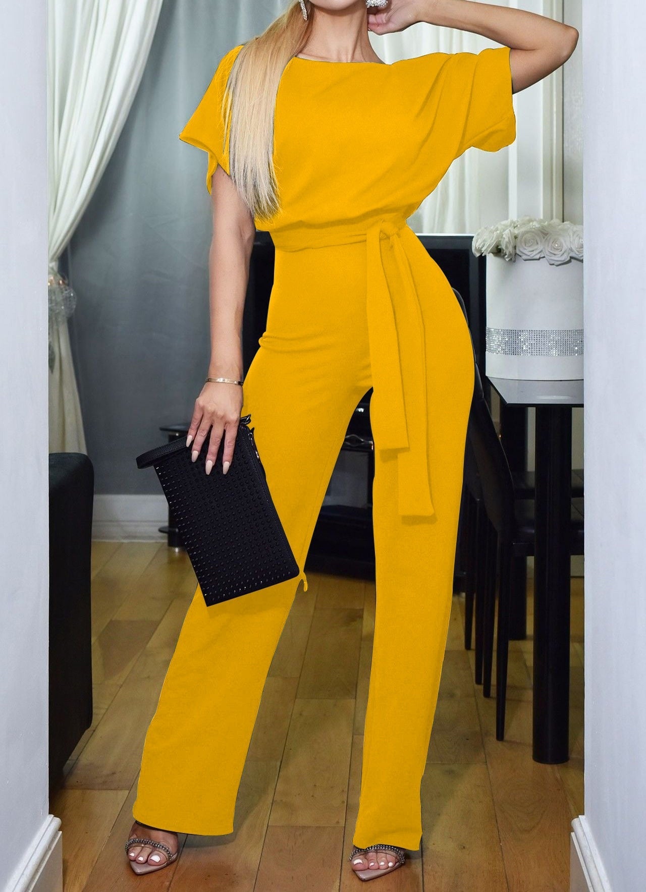 Elegante jumpsuit met riem voor vrouwen