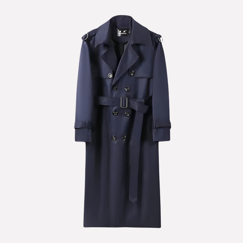 Elegante lange dames trenchcoat met ceintuur