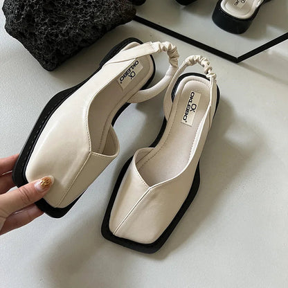 Elegante sandalen met vierkante neus voor dames - Lea