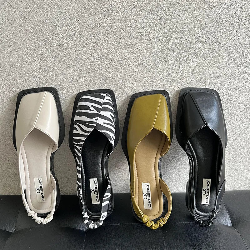 Elegante sandalen met vierkante neus voor dames - Lea