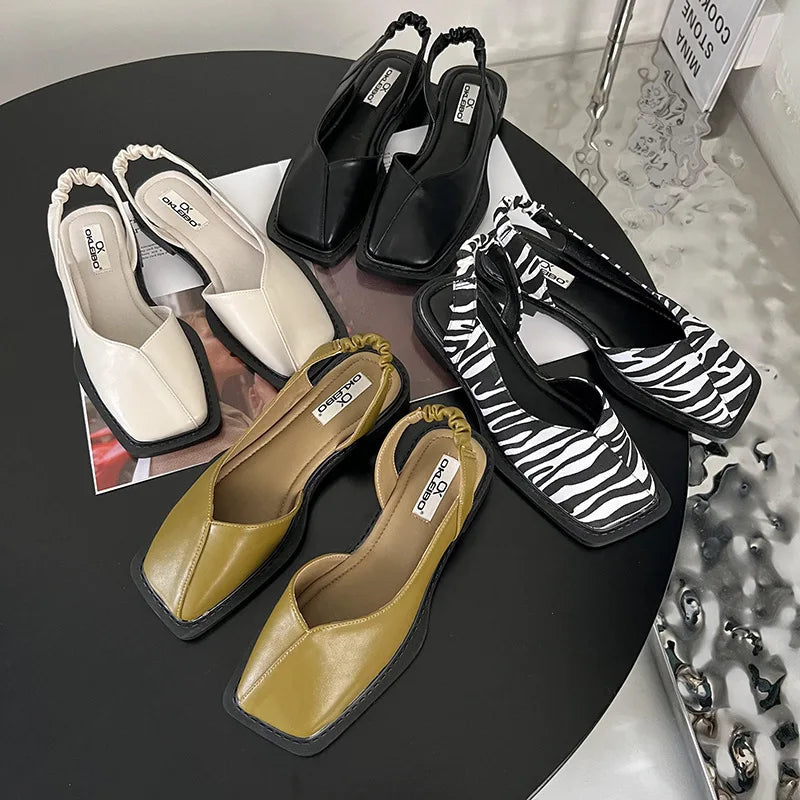 Elegante sandalen met vierkante neus voor dames - Lea