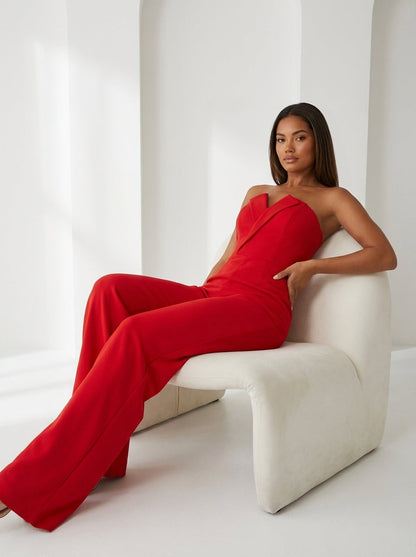 Elegante strapless dames jumpsuit – Valeria