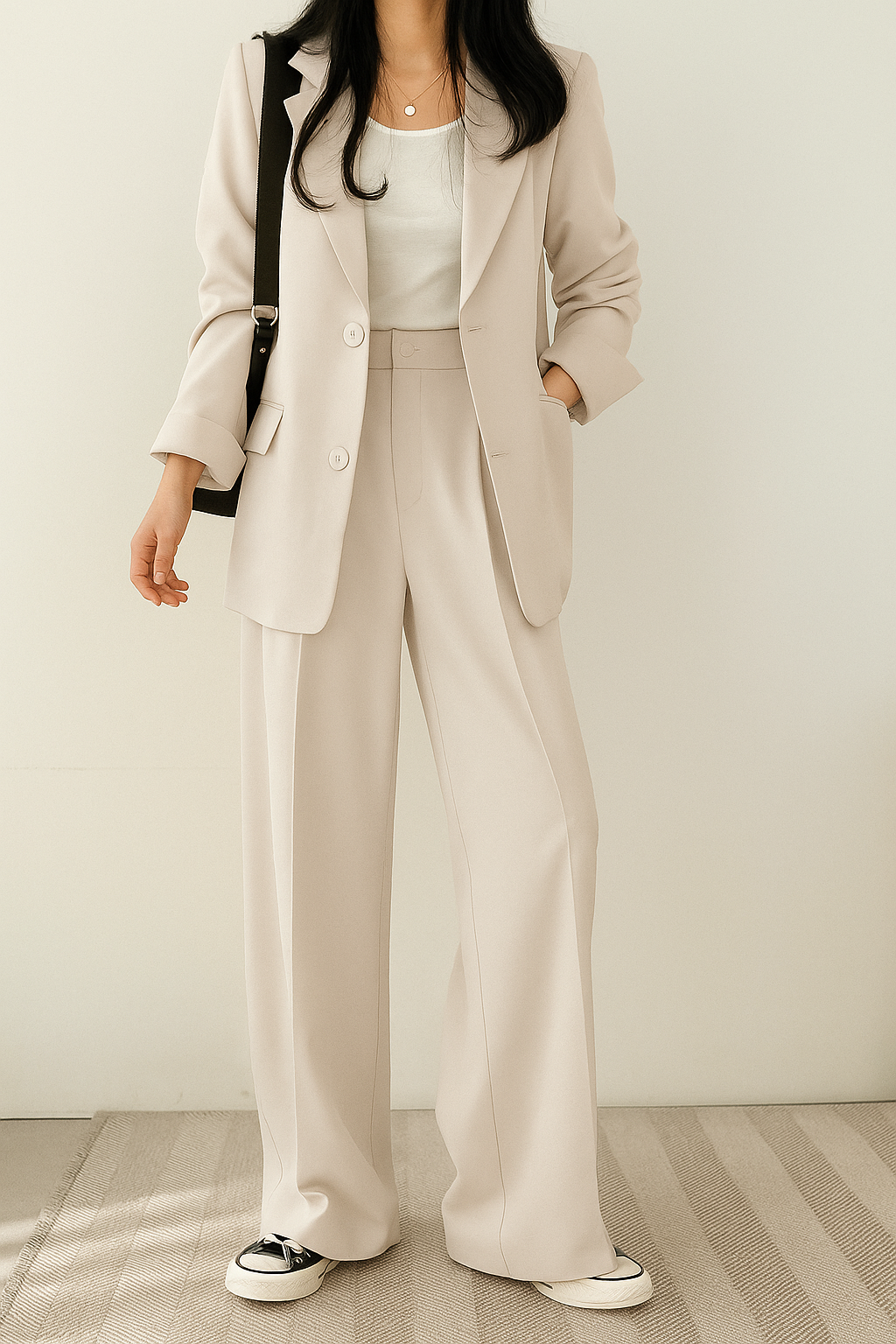 Elegante tweedelige blazer set dames – Elara