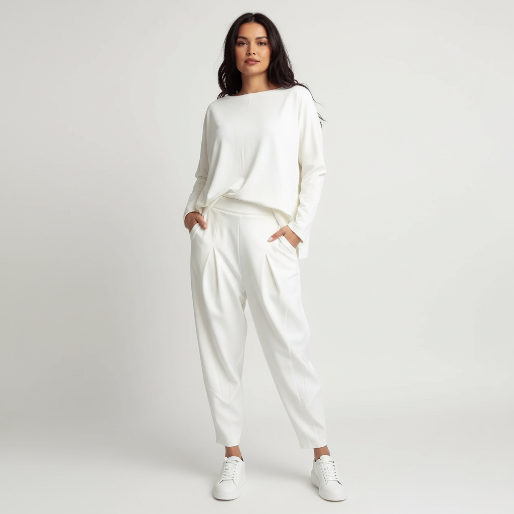 Elegante tweedelige lounge set met lange mouwen – Mirella