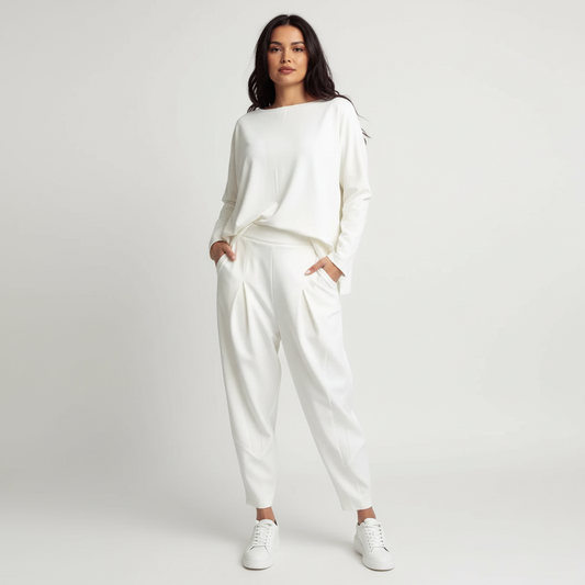 Elegante tweedelige lounge set met lange mouwen – Mirella