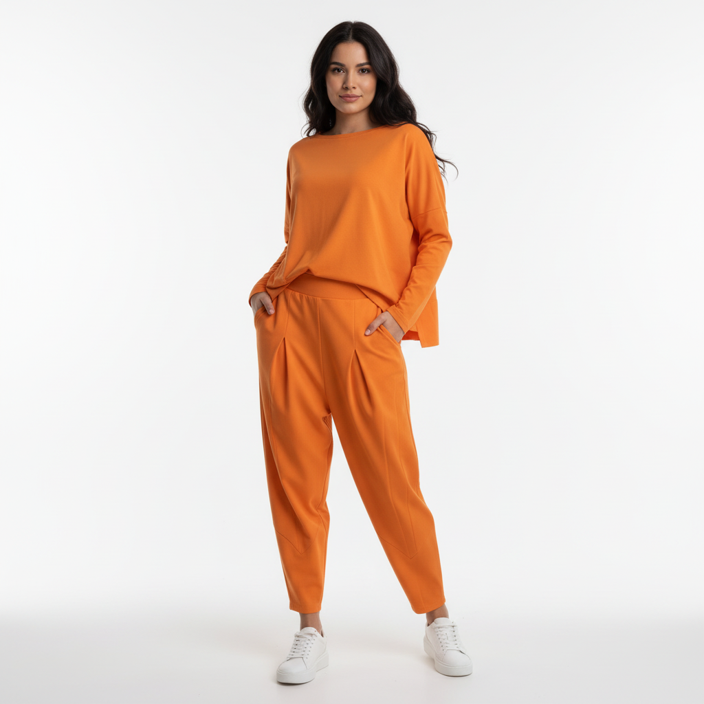 Elegante tweedelige lounge set met lange mouwen – Mirella