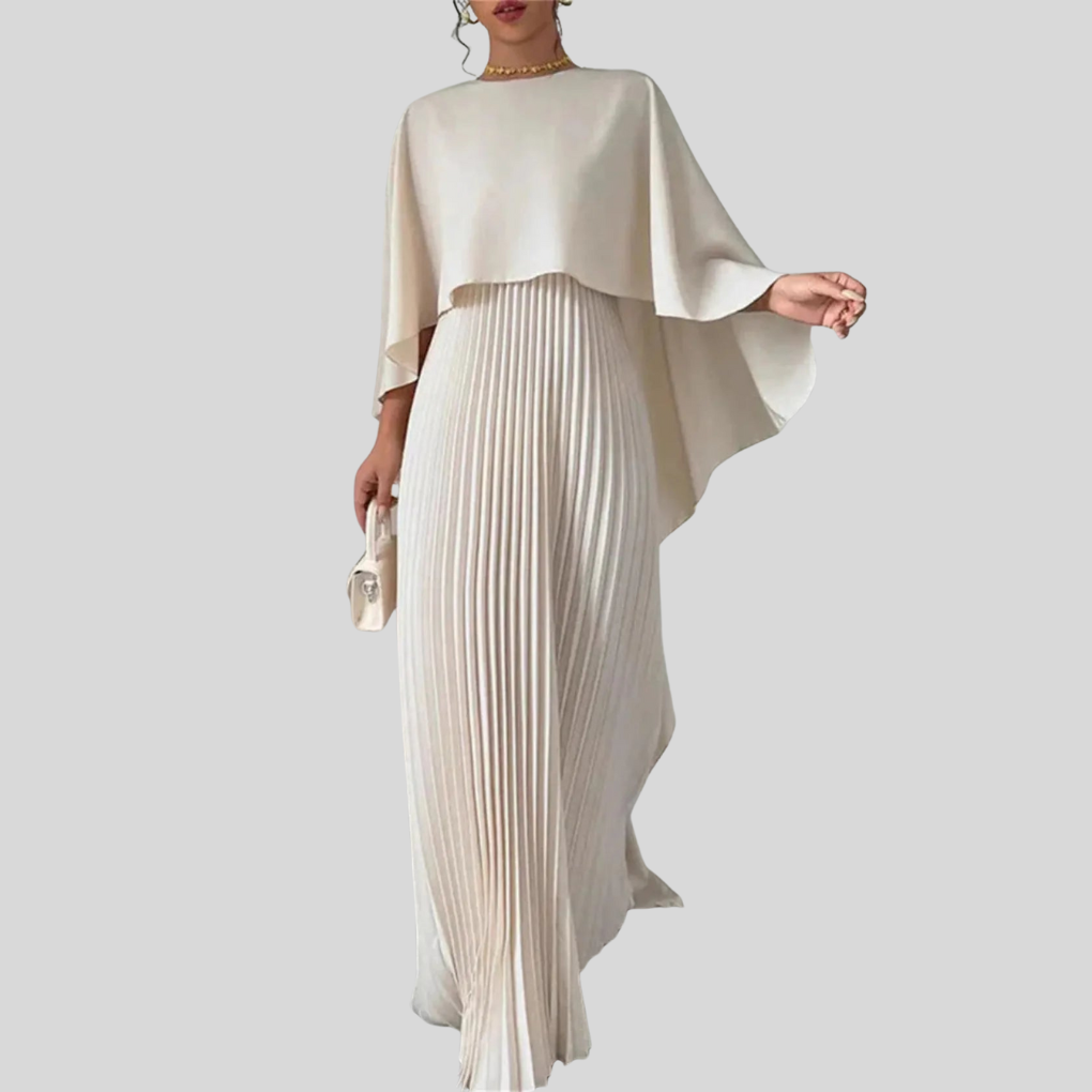 Elegante vleermuis sleeve maxi jurk