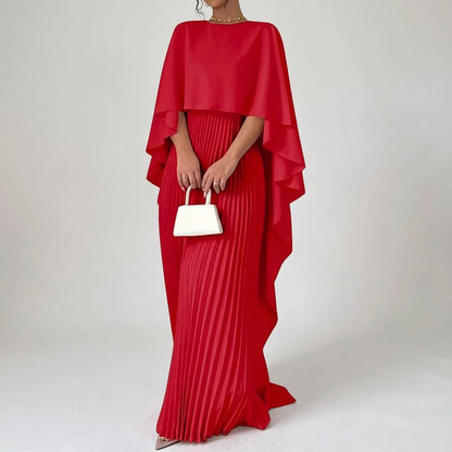 Elegante vleermuis sleeve maxi jurk