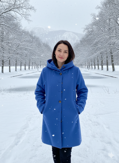 Elegante wintermantel met capuchon voor dames