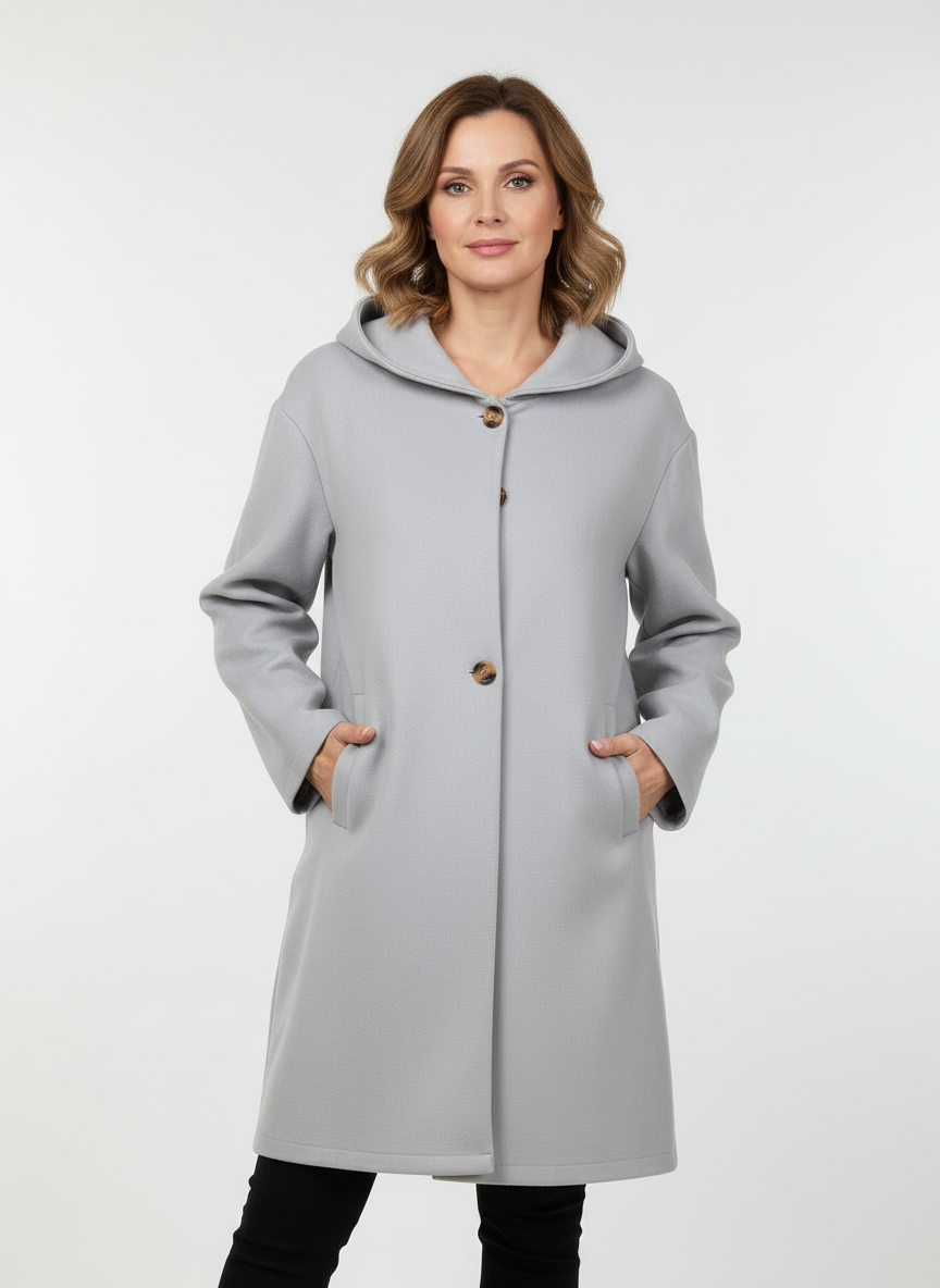 Elegante wintermantel met capuchon voor dames