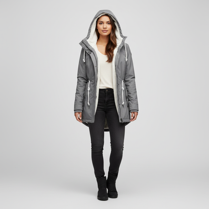 Elegante wintermantel met teddyvoering