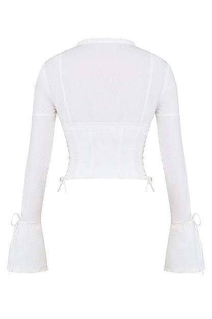 Elegante witte kanten top voor dames van Sorrelina