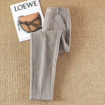 Elegante wollen pantalon dames met hoge taille – Amelia