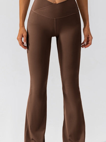 Elora | Hoge Taille Flared Leggings met Crossover Tailleband