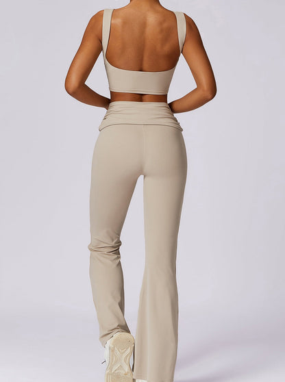 Elvira | Hoge Taille Leggings met Gerimpelde Tailleband