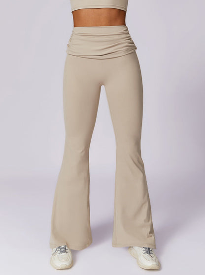 Elvira | Hoge Taille Leggings met Gerimpelde Tailleband
