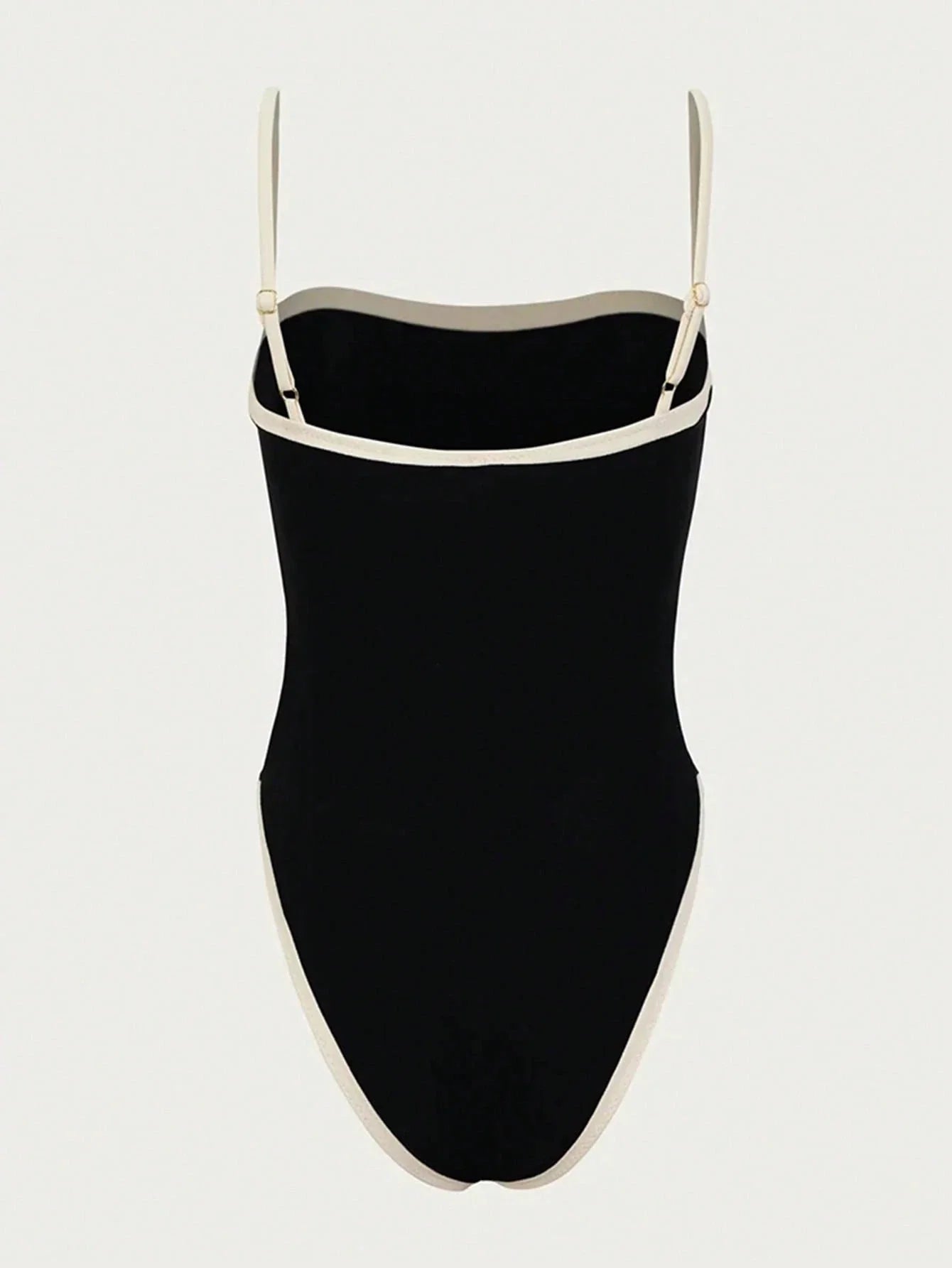 Elysia Dames Badpak | Hoge Beenuitsnijding, Zwart met Contrastdetails