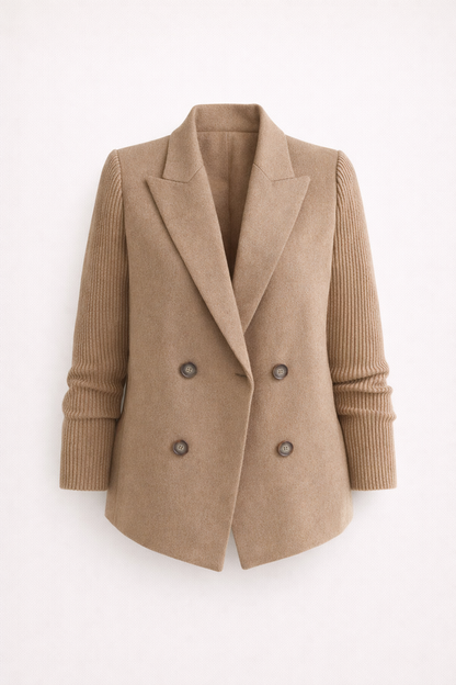Éloïse Knit Sleeve Tailored Blazer