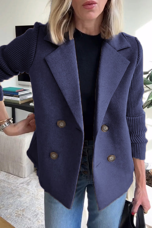 Éloïse Knit Sleeve Tailored Blazer
