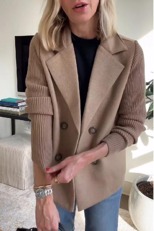 Éloïse Knit Sleeve Tailored Blazer