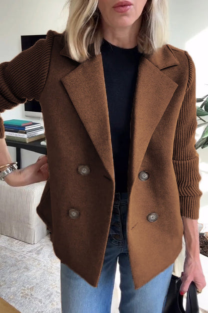 Éloïse Knit Sleeve Tailored Blazer