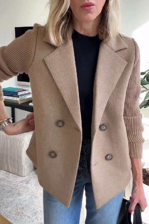 Éloïse Knit Sleeve Tailored Blazer
