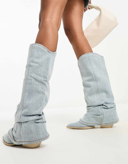 Emily | Casual Denim Boots – Trendy Streetstyle Look