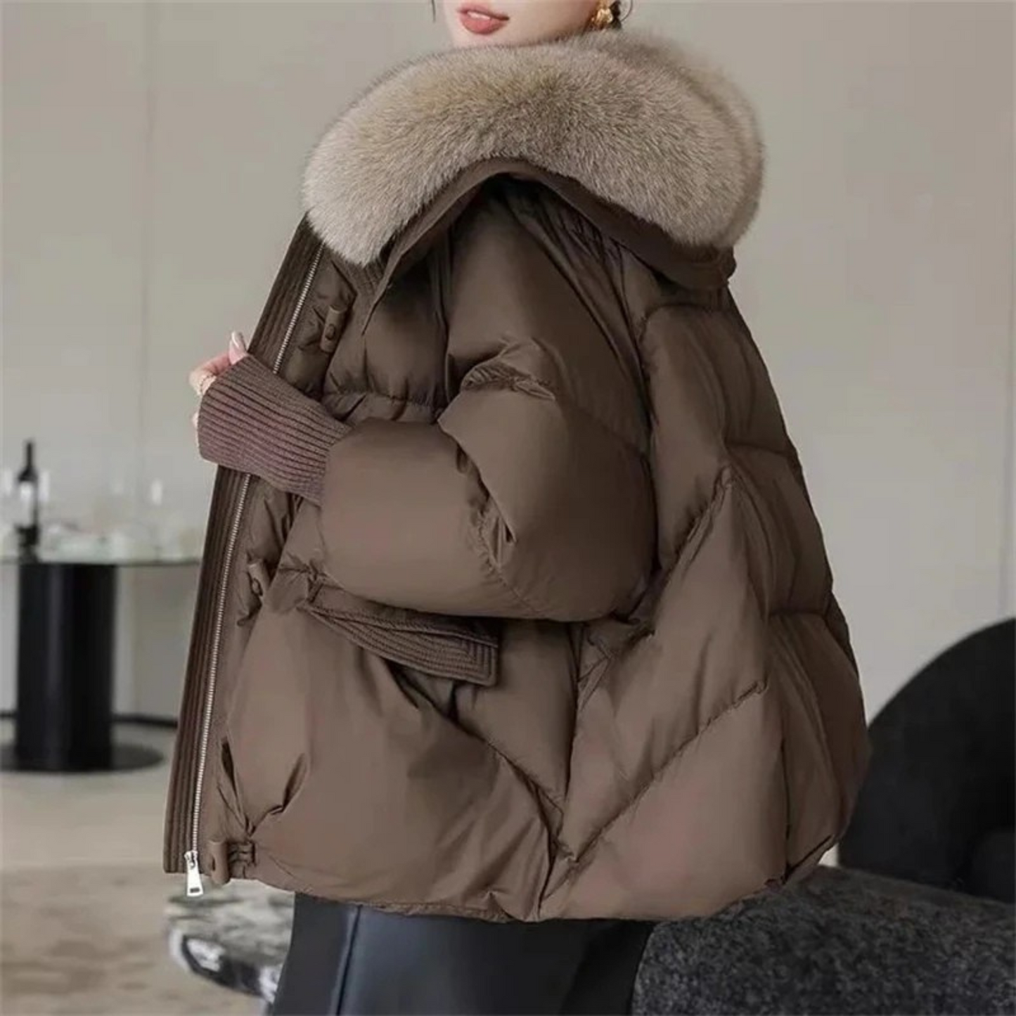 Faux fur parka dames – Valentina