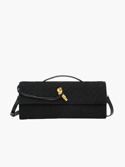 Finja | Gevlochten Clutch van Kunstleer