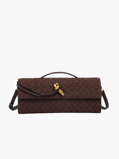 Finja | Gevlochten Clutch van Kunstleer