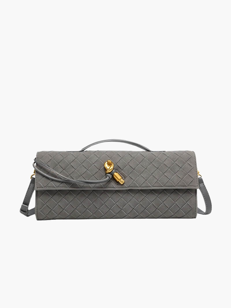 Finja | Gevlochten Clutch van Kunstleer