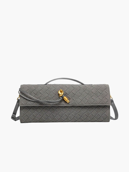 Finja | Gevlochten Clutch van Kunstleer