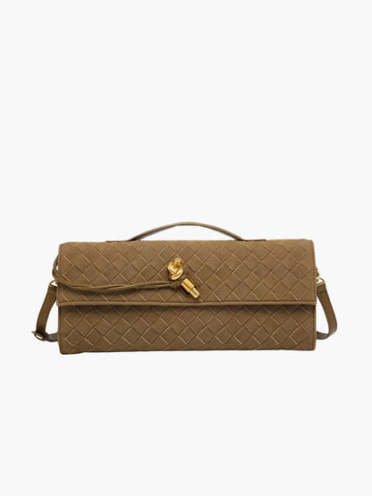 Finja | Gevlochten Clutch van Kunstleer