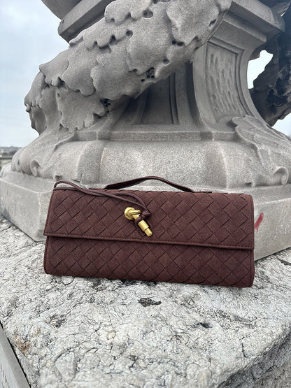 Finja | Gevlochten Clutch van Kunstleer