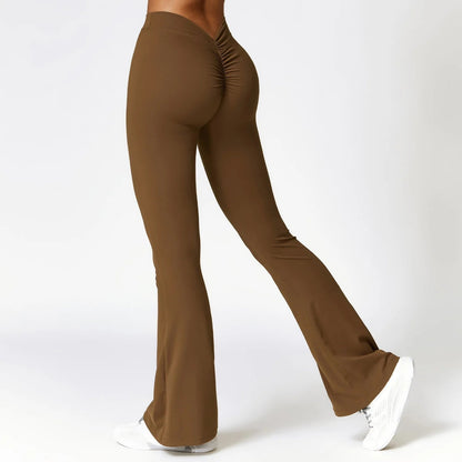 Flared dames yoga legging met shaping effect – Luna
