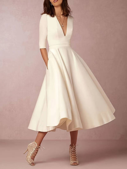 Fundira | Retro 60s A-lijn Maxi Swing Jurk